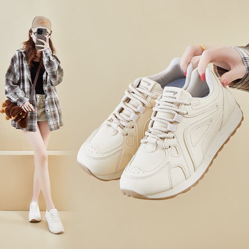 Ins versão coreana novo estilo papai sapatos femininos 2026 primavera estudante esportes correndo lazer rua tiro de sola
