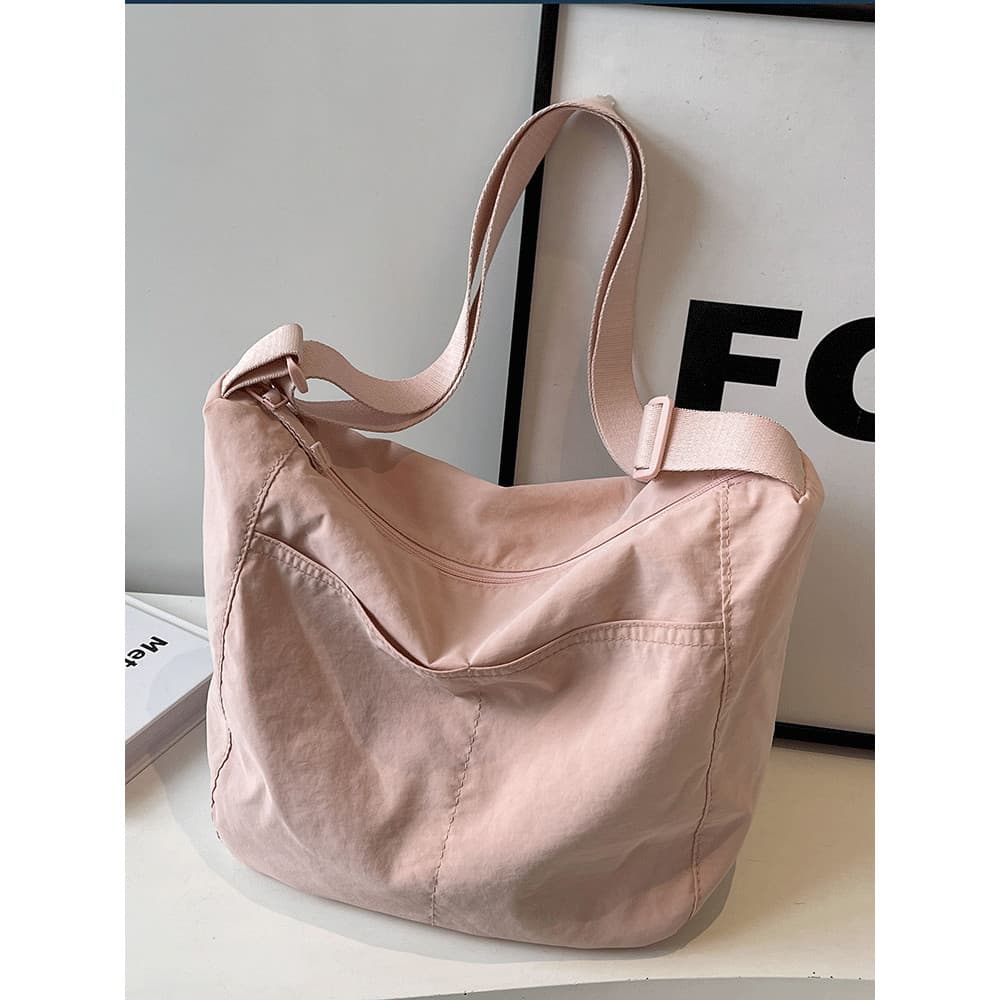 Bolsa mensageiro feminina 2026 novo estilo Street Wear Casual bolsa de ombro grande capacidade estudante classe Commuter