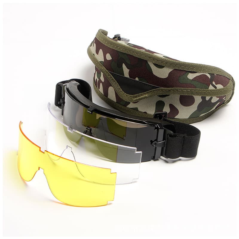 Óculos táticos da vida Real CS capacete de guerra especial pára-brisa à prova de balas à prova de areia óculos de proteç