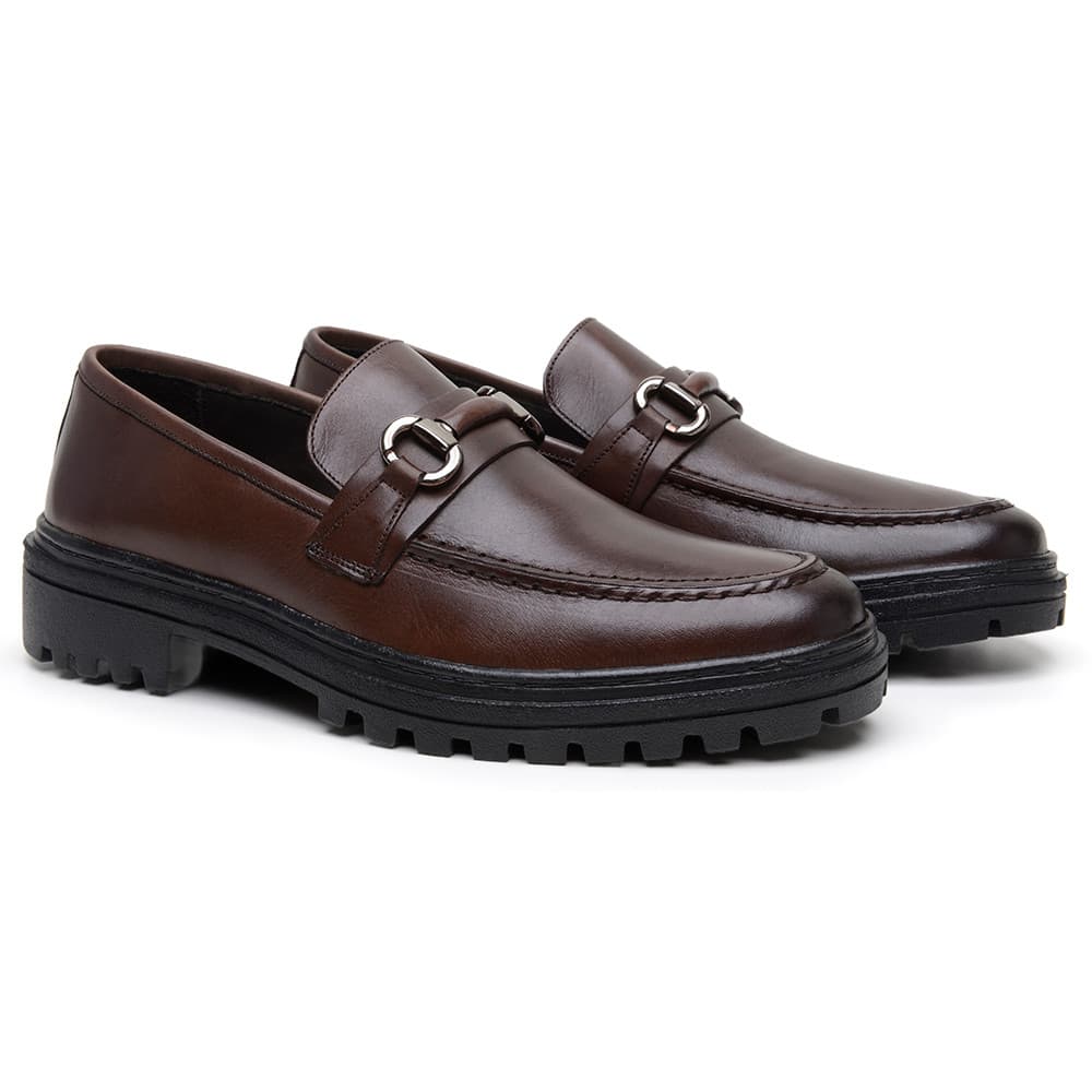Mocassim Masculino Tratorado Couro Conforto Palmilha Gel