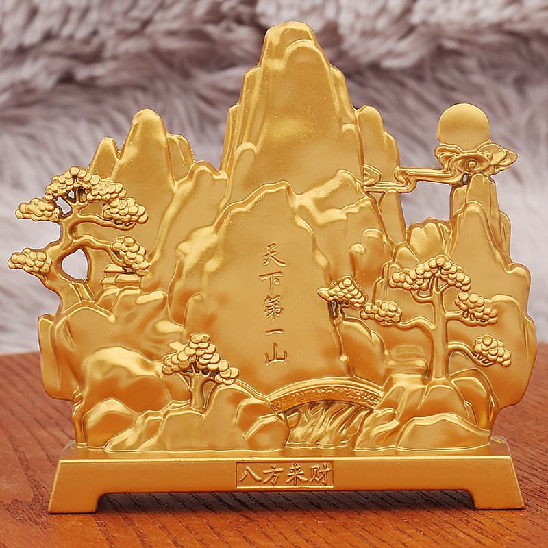 A Montanha Dourada Do Mundo : Pinheiro De Boas Vindas De Huangshan , Ornamento De Personagem " Fu " Para Boa Fortuna , A