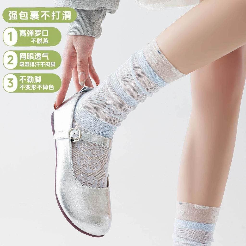 Meias de vidro capa feminina primavera verão pilha meias brancas botas combinando mais finas olhar pernas estilo Ballet