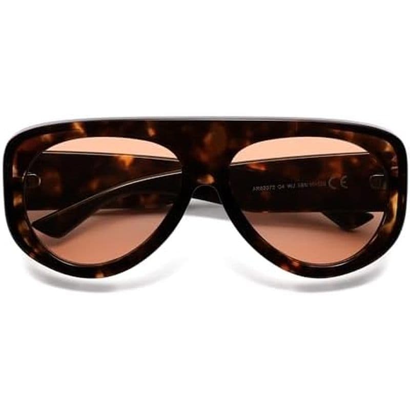 Óculos De Sol Aviador Da Moda Feminino Masculino Retrô Anos 90 Retângulo Envoltório Tons Estilo Grande AR82372