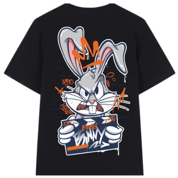 Camisa Oversized Infantil juvenil menino e menina Looney tunes 100% Algodão Pernalonga tamanho do 2 ao 16