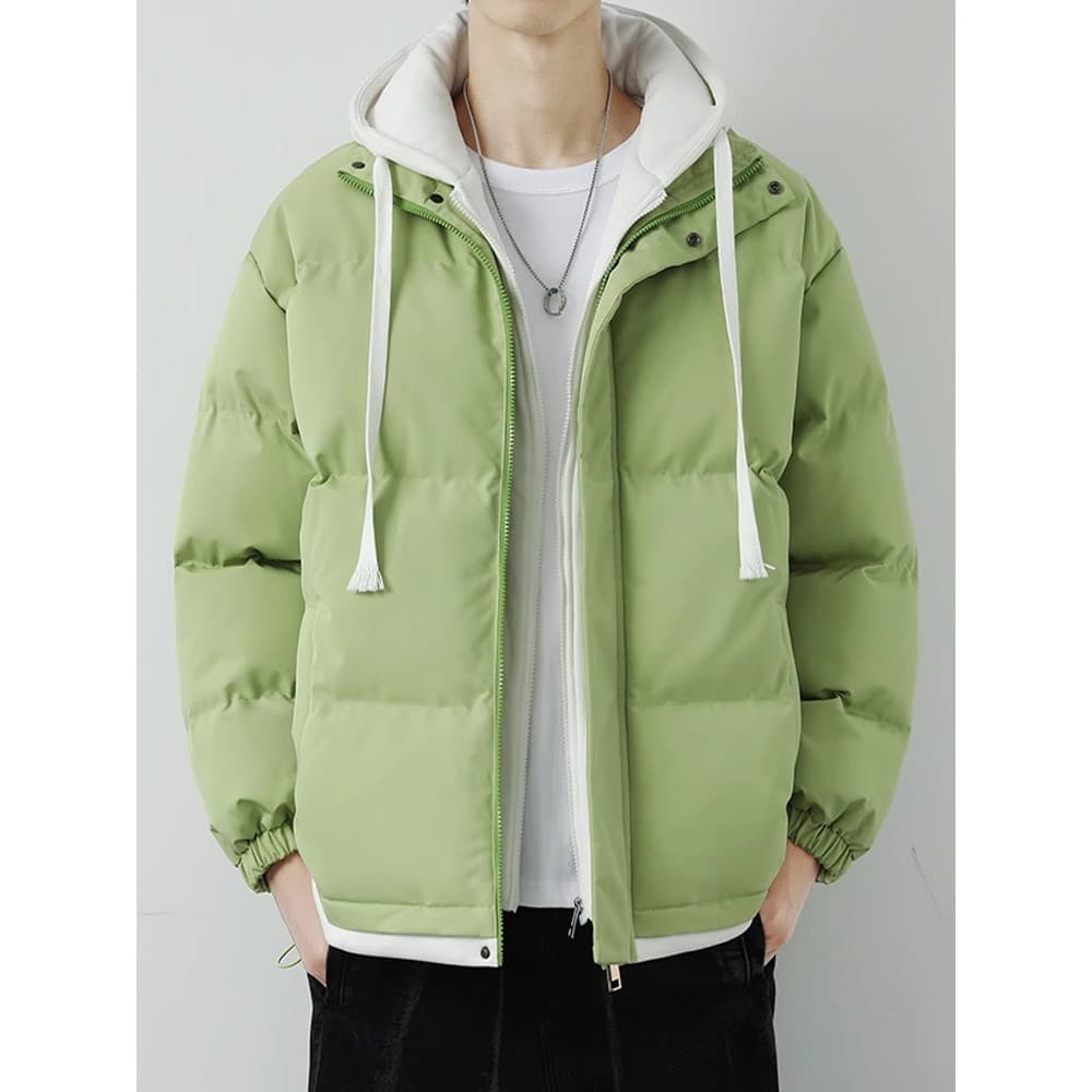 Street Wear acolchoado jaqueta masculina inverno engrossado quente para baixo acolchoado jaqueta Casual com capuz à prov