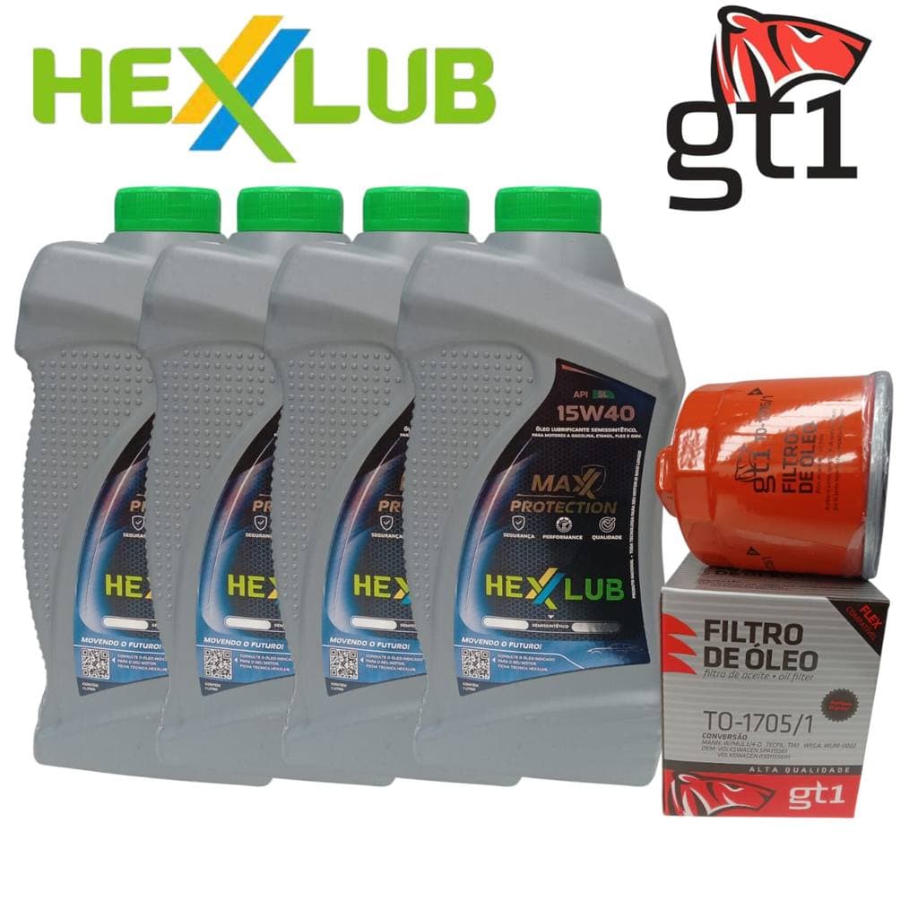 KIT 4 OLEO 15W40 + FILTRO DE OLEO TO1705/1 CHEVROLET/GM
