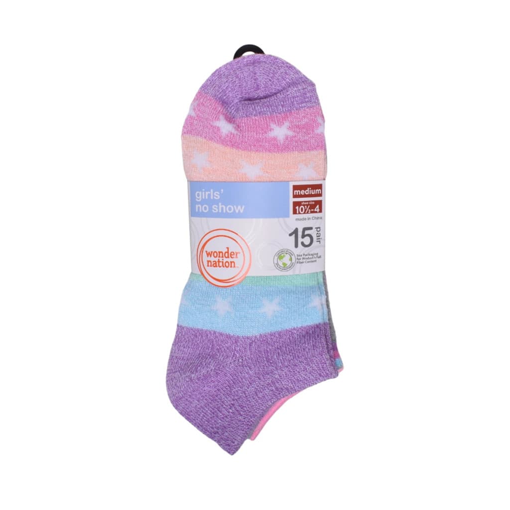 Kit de 15 pares de meias Wonder Nation - Estampas coloridas
