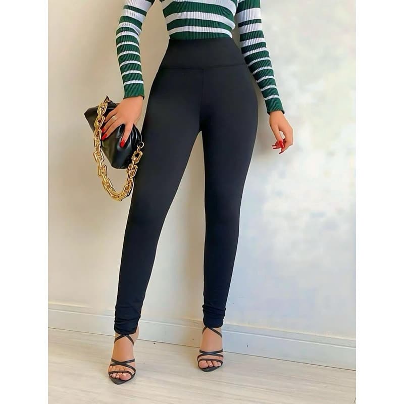 Calça Flenelada Feminina Cintura Alta