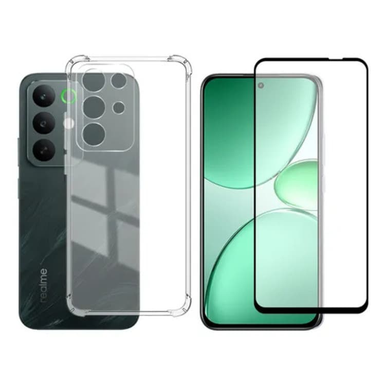 Kit Película 3D Vidro + Capa Capinha Anti Impacto TPU para REALME C85