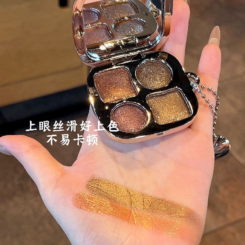 Regulamentos fofos para Billy!Winnie the Pooh Love Pingente Sombra de quatro cores Deitado Silkworm Paleta de sombras em