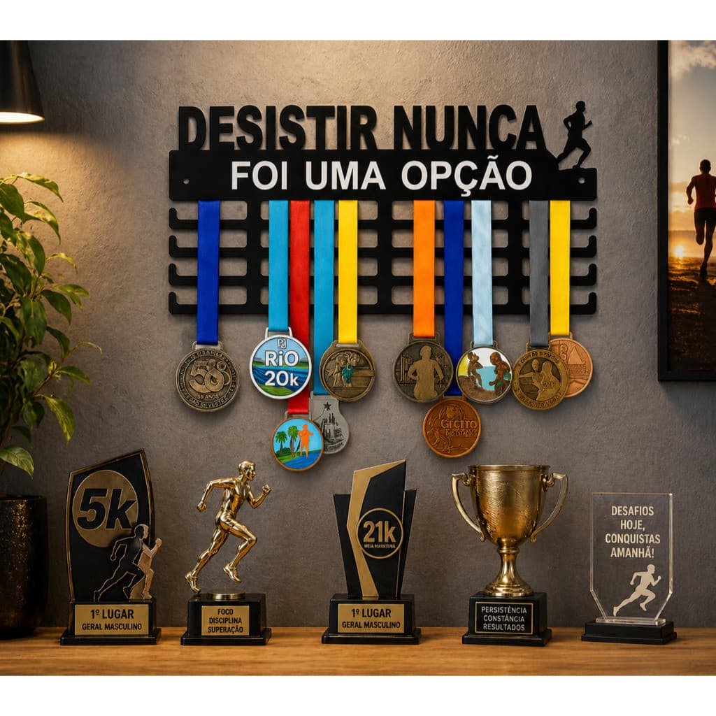 Suporte Parede Porta Medalhas Para Exibir Suas Conquistas