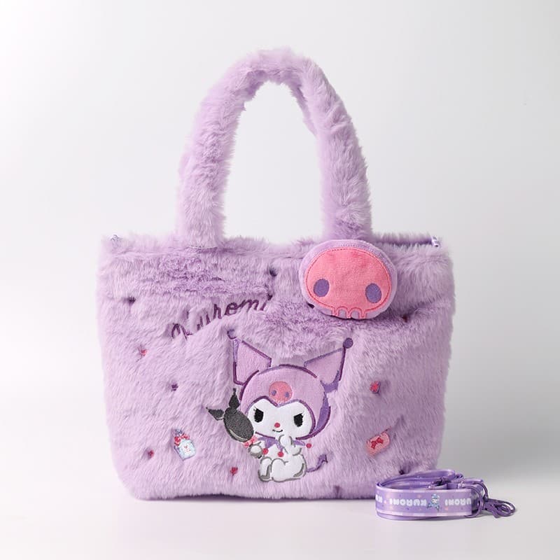 Estudantes do ensino fundamental Kuromi bolsa de armazenamento de grande capacidade meninas crianças dos desenhos animad