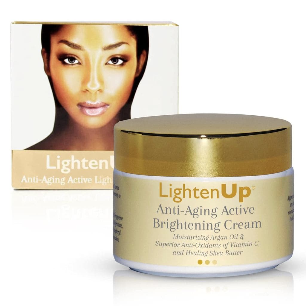 OMIC Lighten-Up Creme Antienvelhecimento e Clareador de Pele - 4,4 fl oz / 100 ml - com Óleo de Argan e Manteiga de Kari