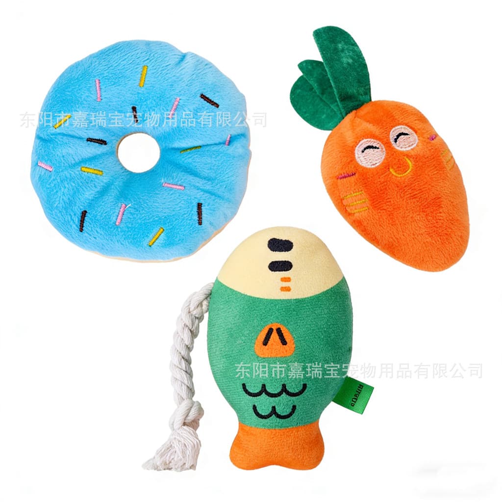 Brinquedo de Pelúcia com Som para Cães de Estimação, Boneco de Simulação Durável e Mastigável para Teddy e Corgi, Brinqu