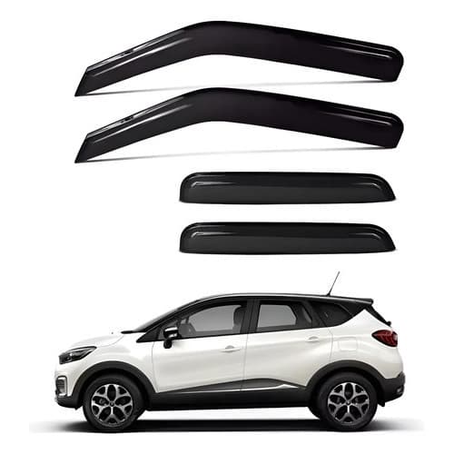 Calha De Chuva Acrilica Fumê Captur 2017 A 2020 4 Portas