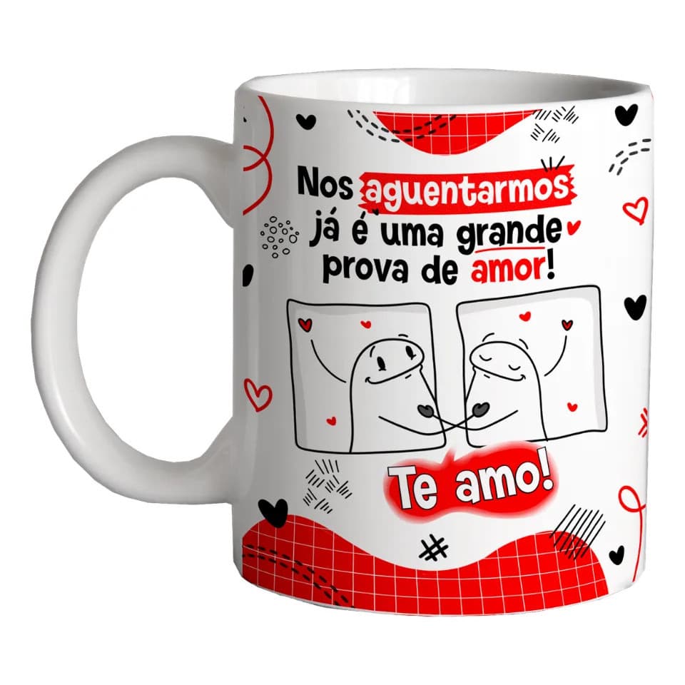 Caneca Flork Namorado Personalizada Branca Porcelana Premium