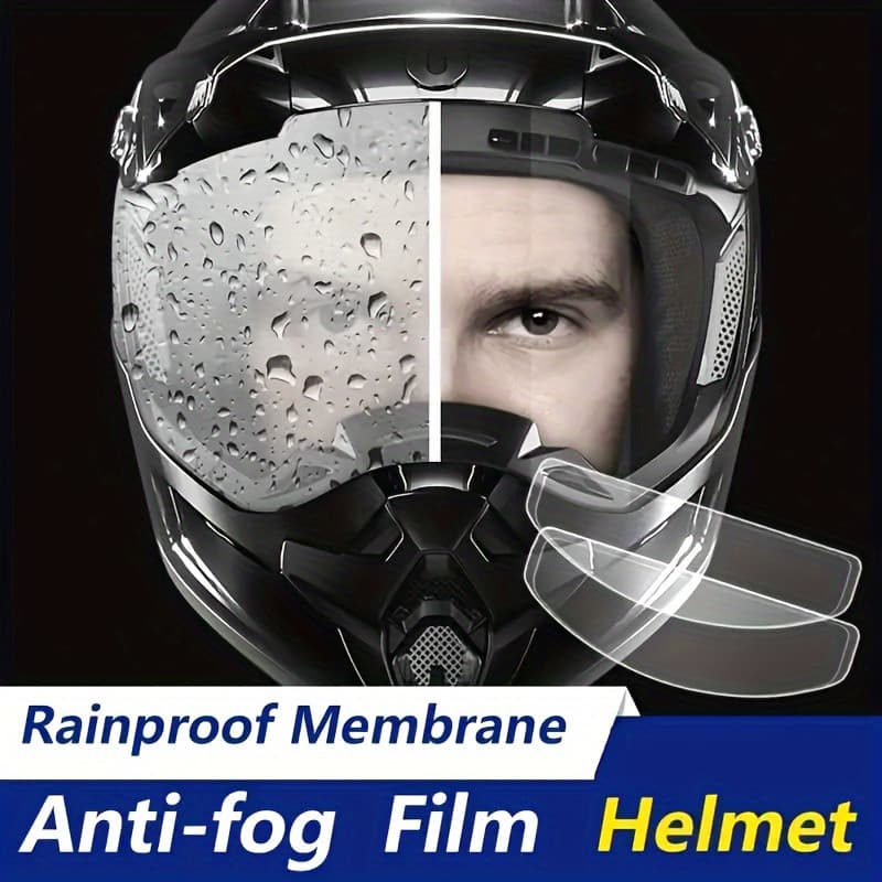 Película Antiembaçante Universal para Capacetes - Pacote com 1/2/4 Capacetes de Motocicleta Elétrica, Impermeável e Resi