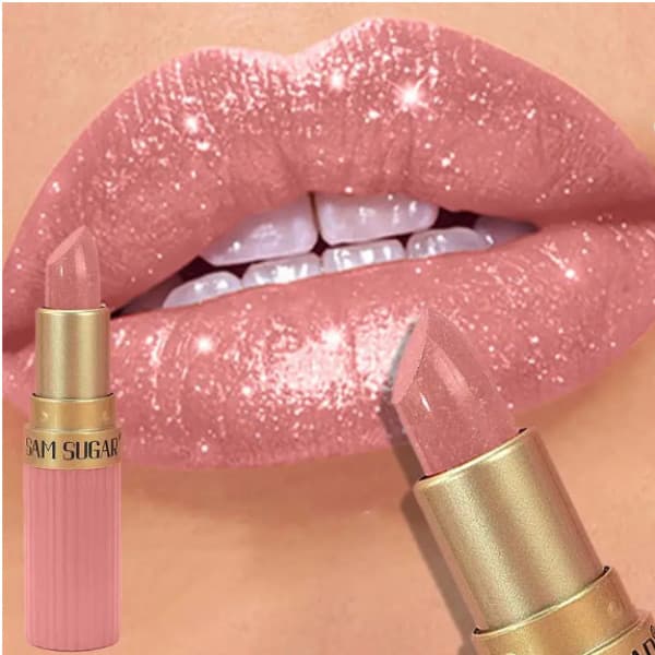 Batom Efeito Lábios de Vidro com Brilho Leve, Look Puro e Sensual, Maquiagem Delicada