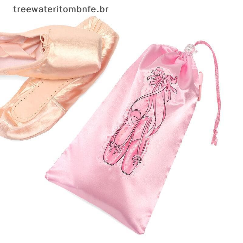 Saco De Dança De Malha Portátil Respirável Sapatos Bolsa De Armazenamento Meninas Ballet Organizador Sacos Sapato Bolsas