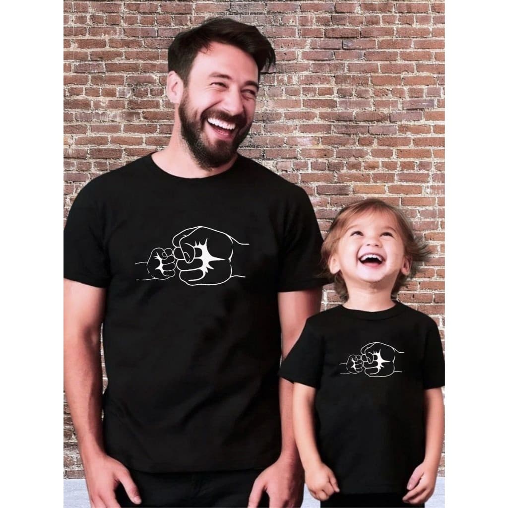 Kit Camiseta Pai e Filho Homenagem Estampada Soquinho 100% Algodão Premium