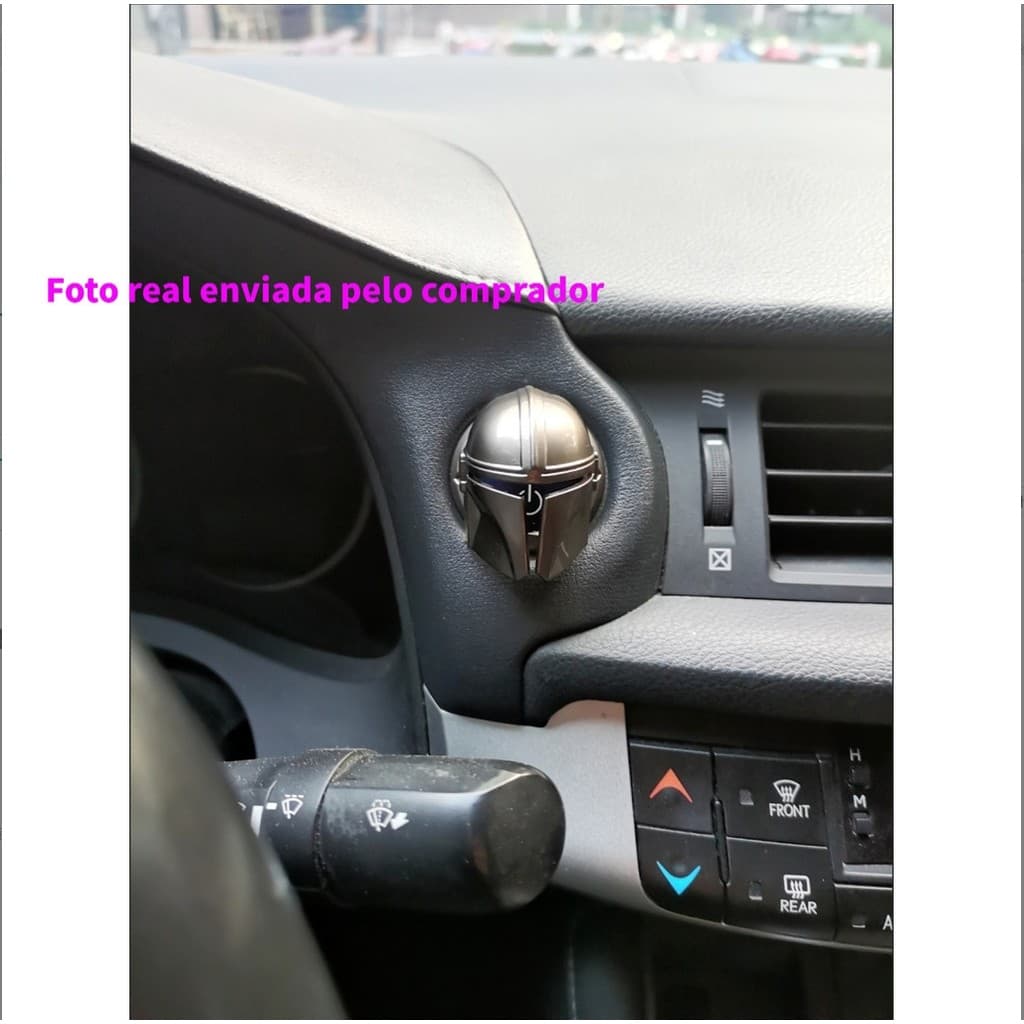 Anel Decorativo Botão Start Stop Liga de Zinco Acessório Interno Automotivo