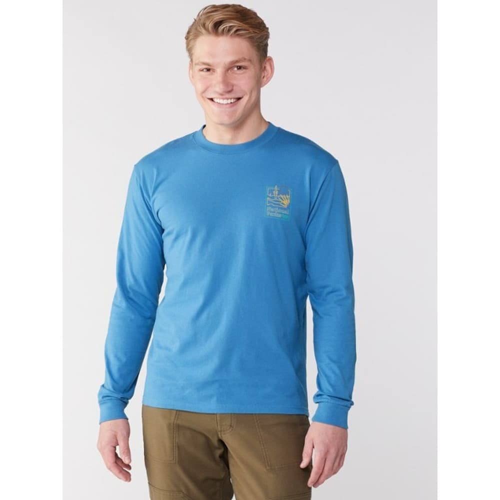 American Home Park Outdoor Niche xs-3xl Mountain Print Homens Mulheres Mesmo Estilo Algodão Lavado Camiseta de Manga Com