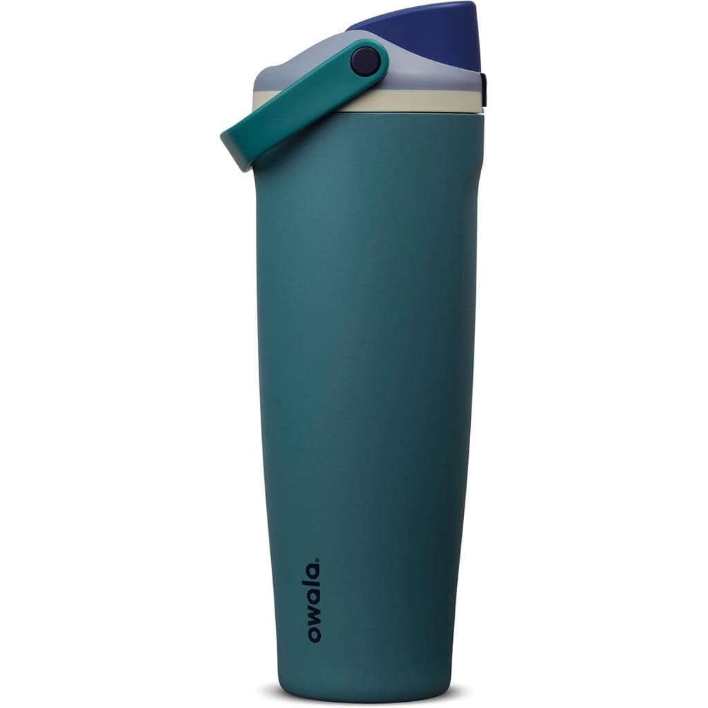 Garrafa de Água Owala FreeSip Sway de Aço Inoxidável Isolada, com Bico de Duas Vias, Canudo Integrado e Alça Tipo Balde,