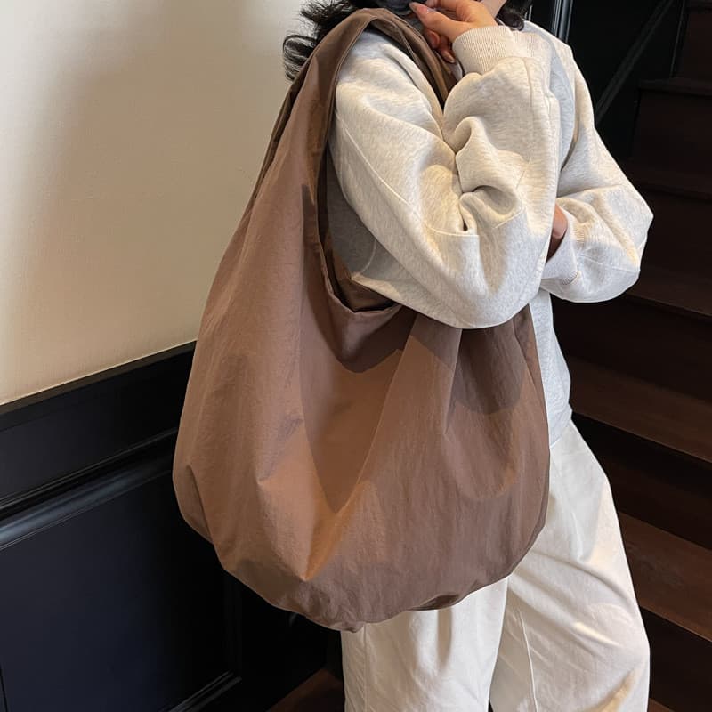 Bolsa de lona em estilo coreano, grande capacidade, simples e versátil ao estilo japonês, artística vintage, adequada pa