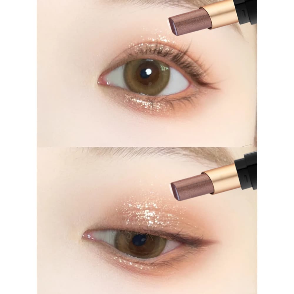 [Estilo de celebridades] Sombra em bastão de três cores à prova de suor e não decolagem em pó não voador, um para