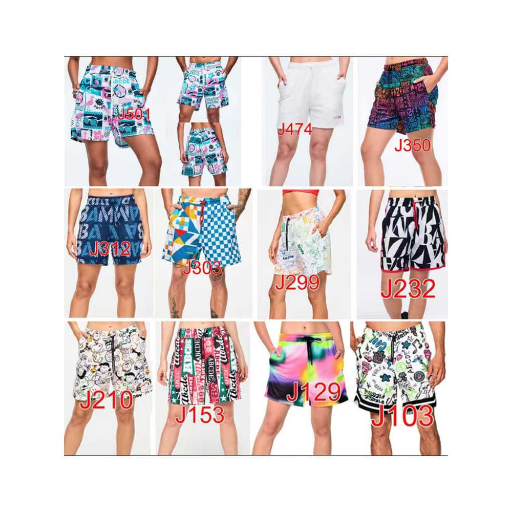ZW Homens Mulheres Fitness Calças Médias Shorts J129 153 210 299 303 312 350 474 501 520