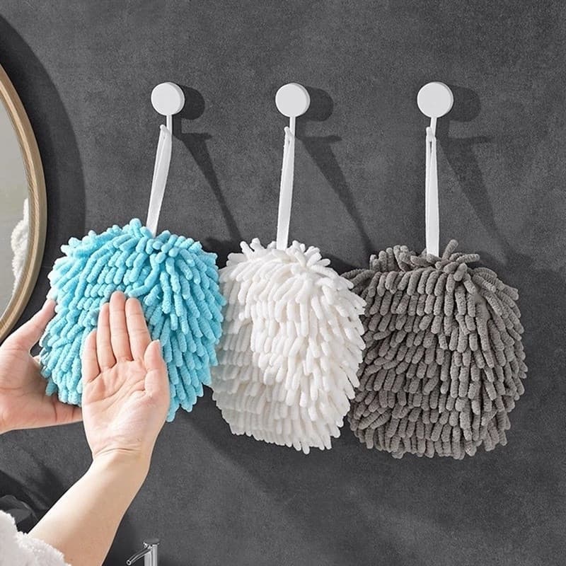 Toalha de mão em chenille/toalha de microfibra, super absorvente, de secagem rápida, macia ao toque, adequada para acess
