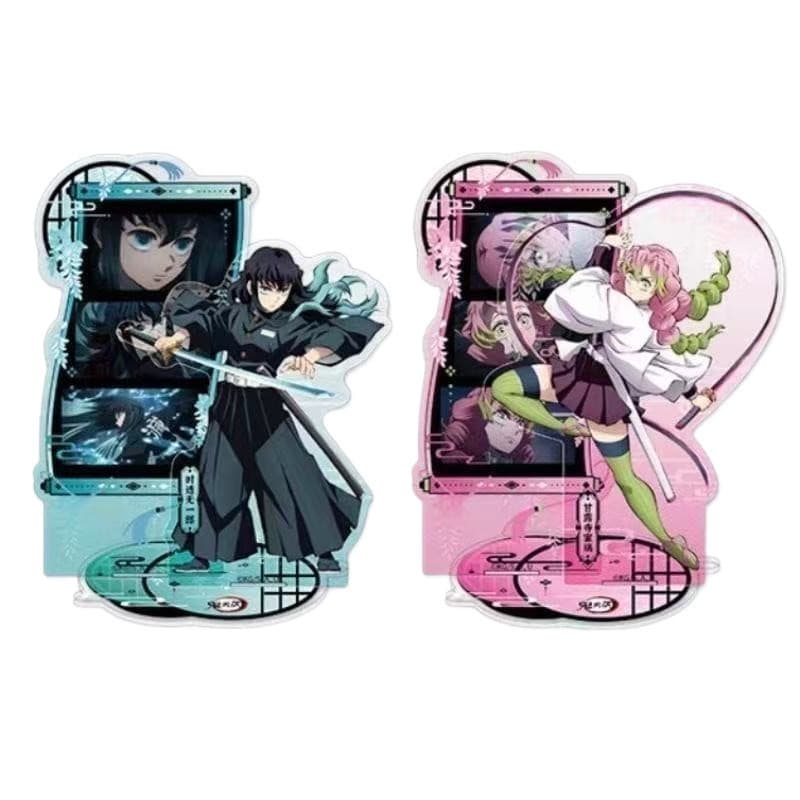 Demon Slayer Inserção Dupla Acrílico Standee Mitsuri Kanroji Muichiro Tokito Anime Estatueta Mercadoria Presente