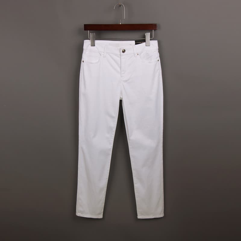 2024 primavera verão branco fino Jeans feminino comércio exterior pedido Original 100kg tamanho grande cintura alta elas
