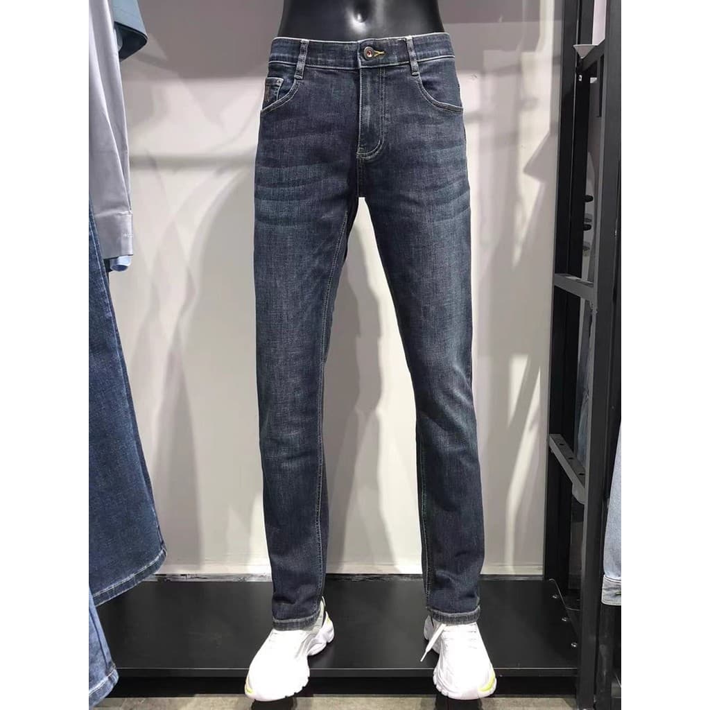Marca Yushan JJ's gabinete remoção Jeans masculino outono inverno ligeiramente fino ajuste calças magras calças masculin