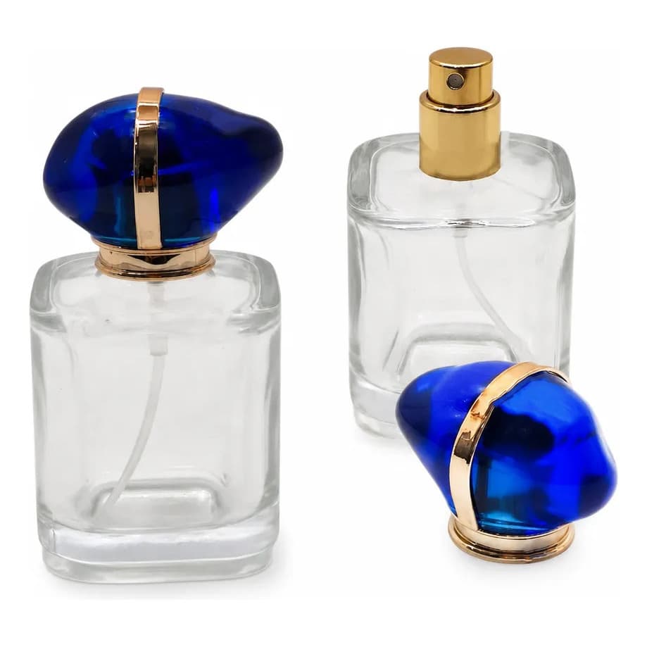 Envase Frasco Porta Perfume Vidro Tampa Plástico 30ml