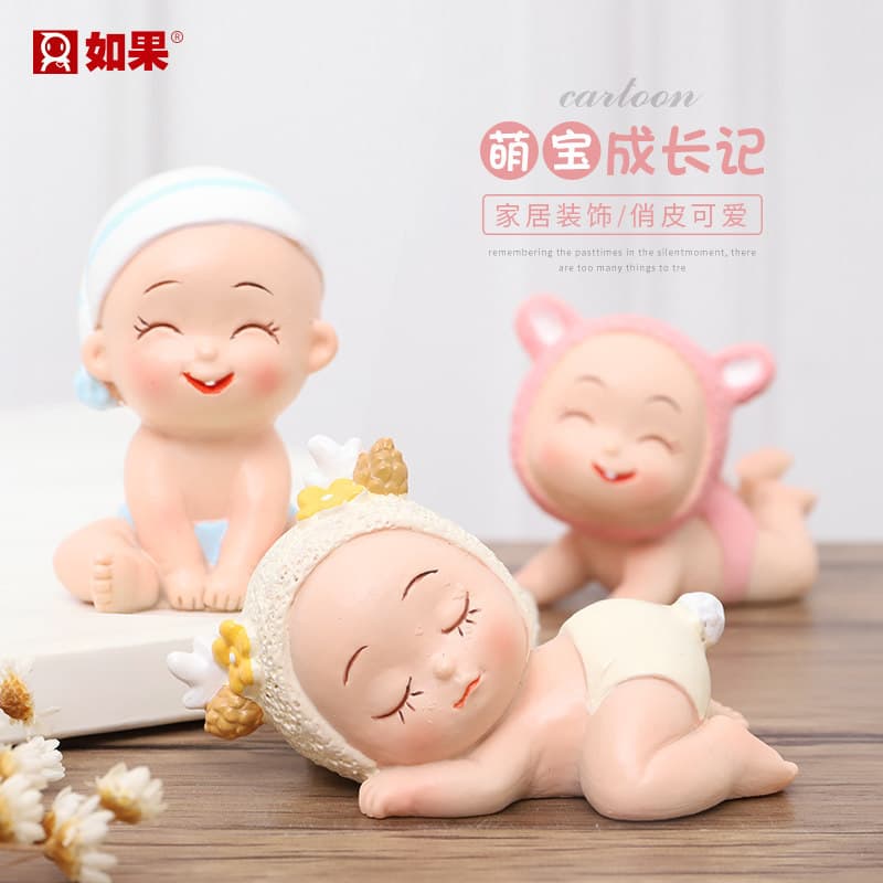 Zakka Sleepwalking Enfeites de bebê Decorações criativas para casa Crianças Desktop Girl ins Decorações fofas de desenho