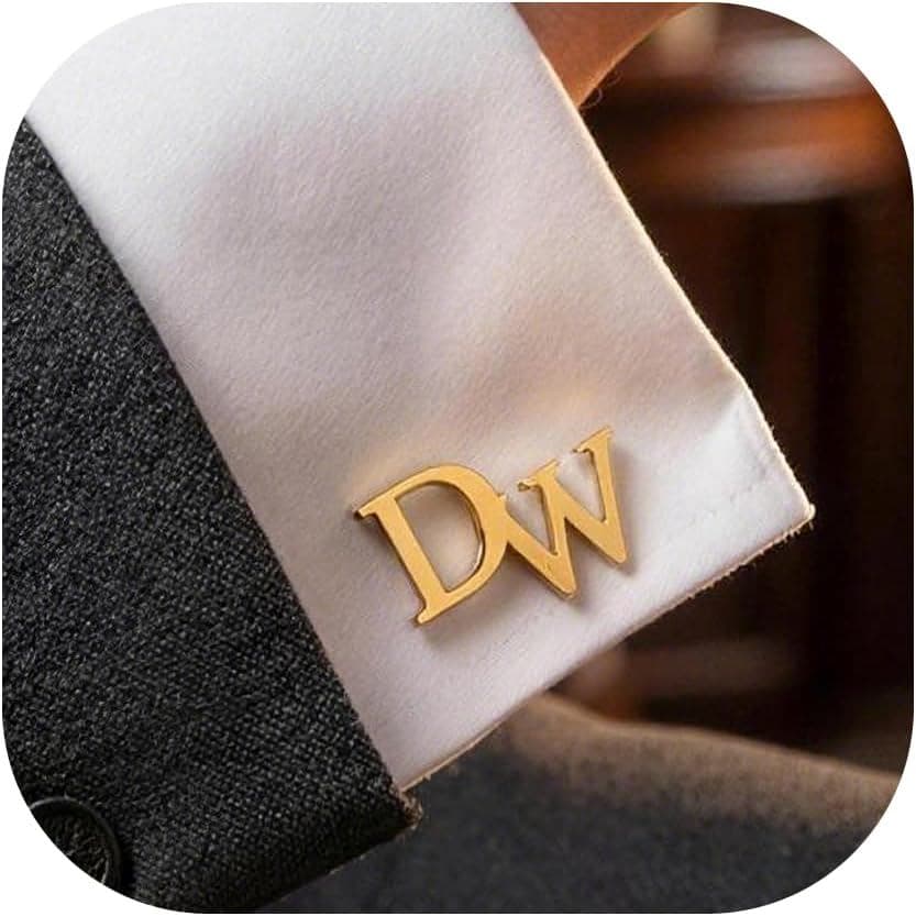 Abotoaduras Personalizadas para Padrinhos, Abotoaduras com Iniciais Personalizadas, Presente de Casamento para Noivo, Pa