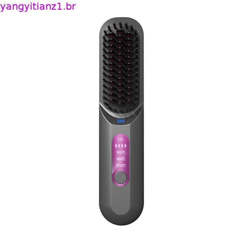 2026 novo estilo pente de alisamento de cabelo íon negativo USB recarregável portátil alisador de cabelo doméstico tala