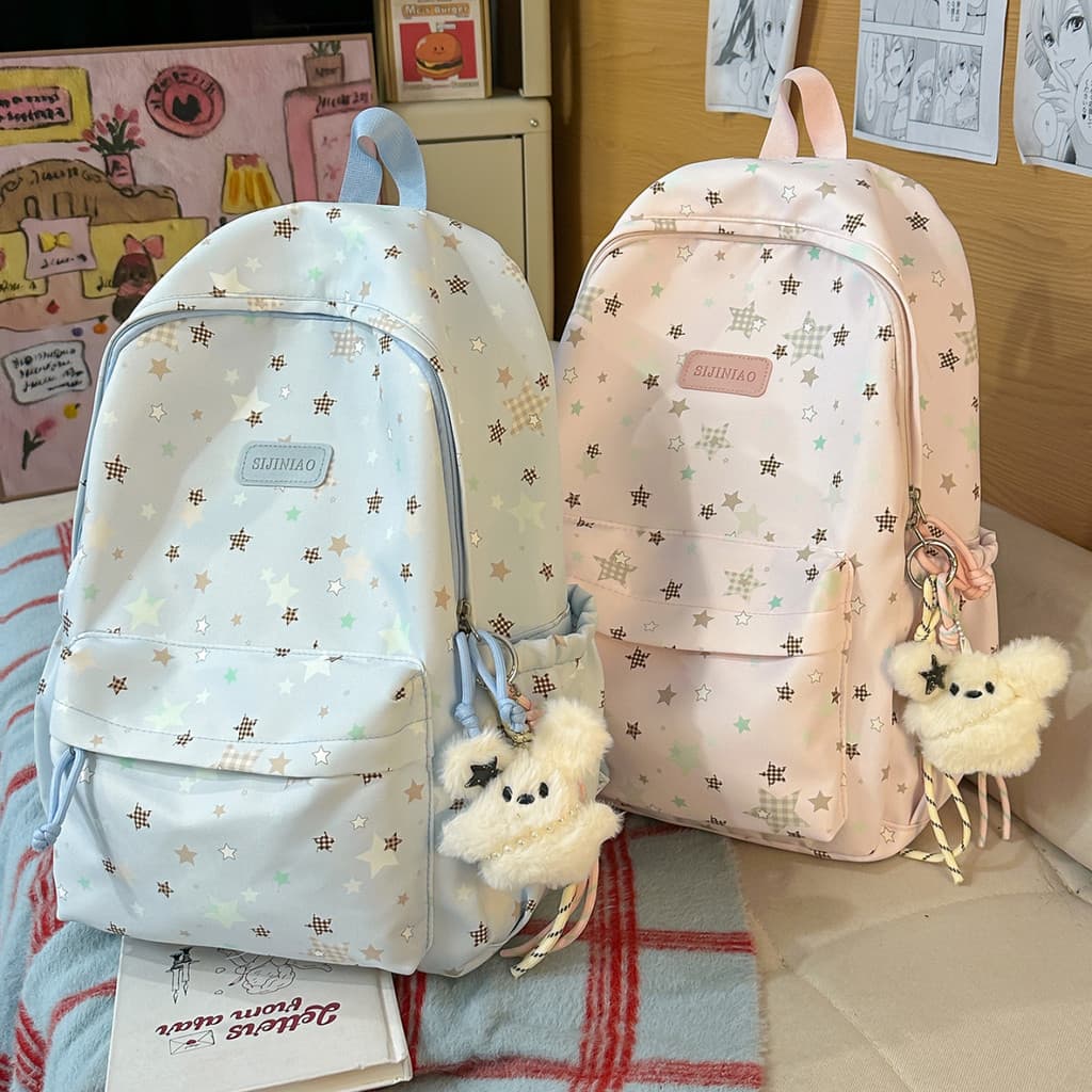Mochila escolar ins nicho estilo estudante do ensino médio mochila estrela de alto valor meninas do ensino médio mochila