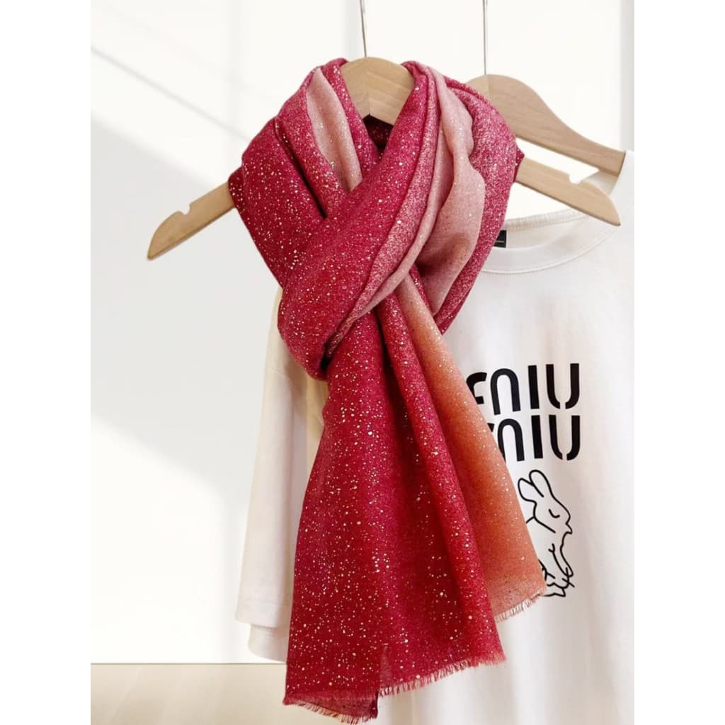 Lenço de linho de algodão feminino High-End dourado teto chuva longo dupla utilização clareamento redução de idade versã