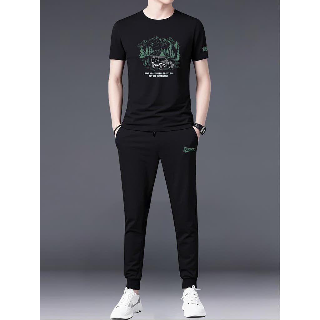 Homens verão estilo gelo seda respirável em torno do pescoço de manga curta camiseta casual terno masculino verão meia m