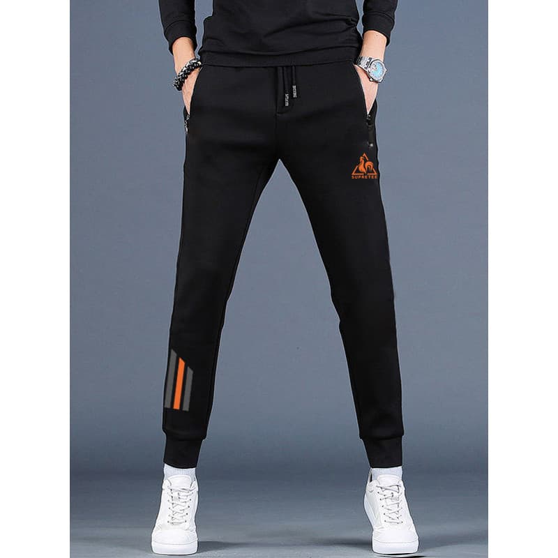 Outono inverno calças casuais masculinas velo-velo calças esportivas calças masculinas 2026 novo estilo calças moletom j