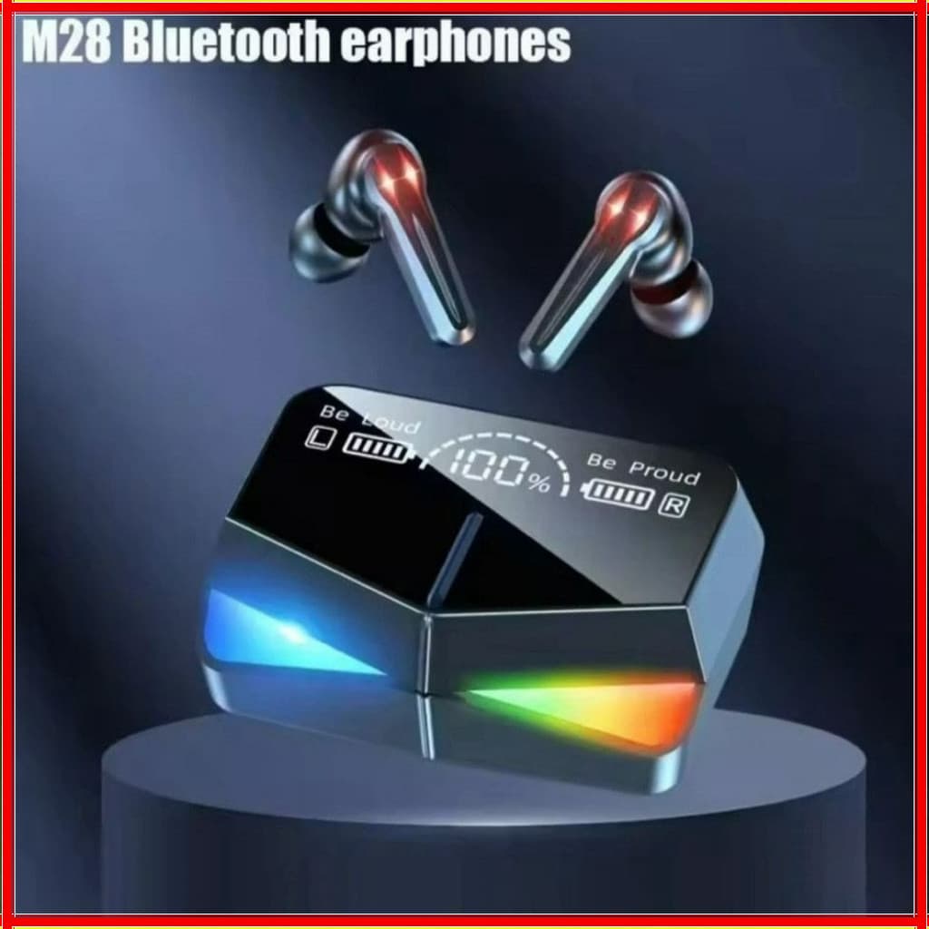 Fones de Sem Fio Bluetooth Fone M28 Estéreo Controle De Toque Redução De Ruído À Prova D'água