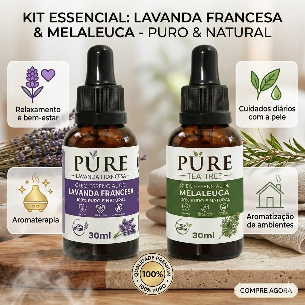KIT LAVANDA E MELALEUCA CONTA GOTAS