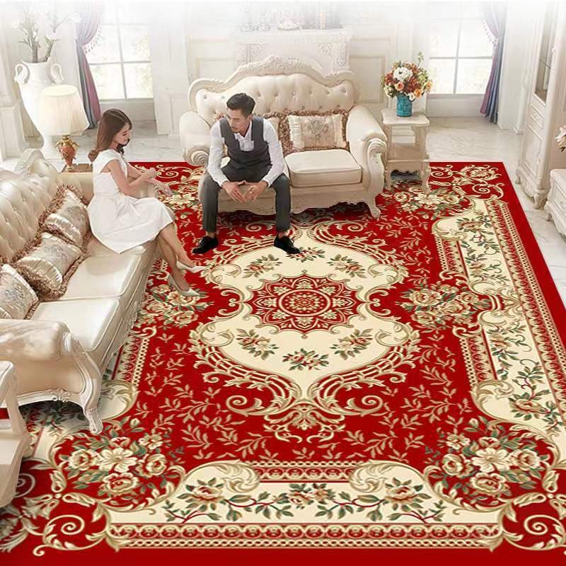[Novo produto] estilo europeu sala de estar tapete sofá mesa de café cobertor grande área absorvente doméstico quarto co