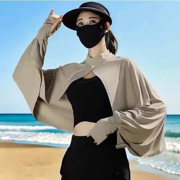 Xale feminino verão verão ciclismo condução Anti-ultravioleta blusa capa respirável protetor solar xale feminino quente