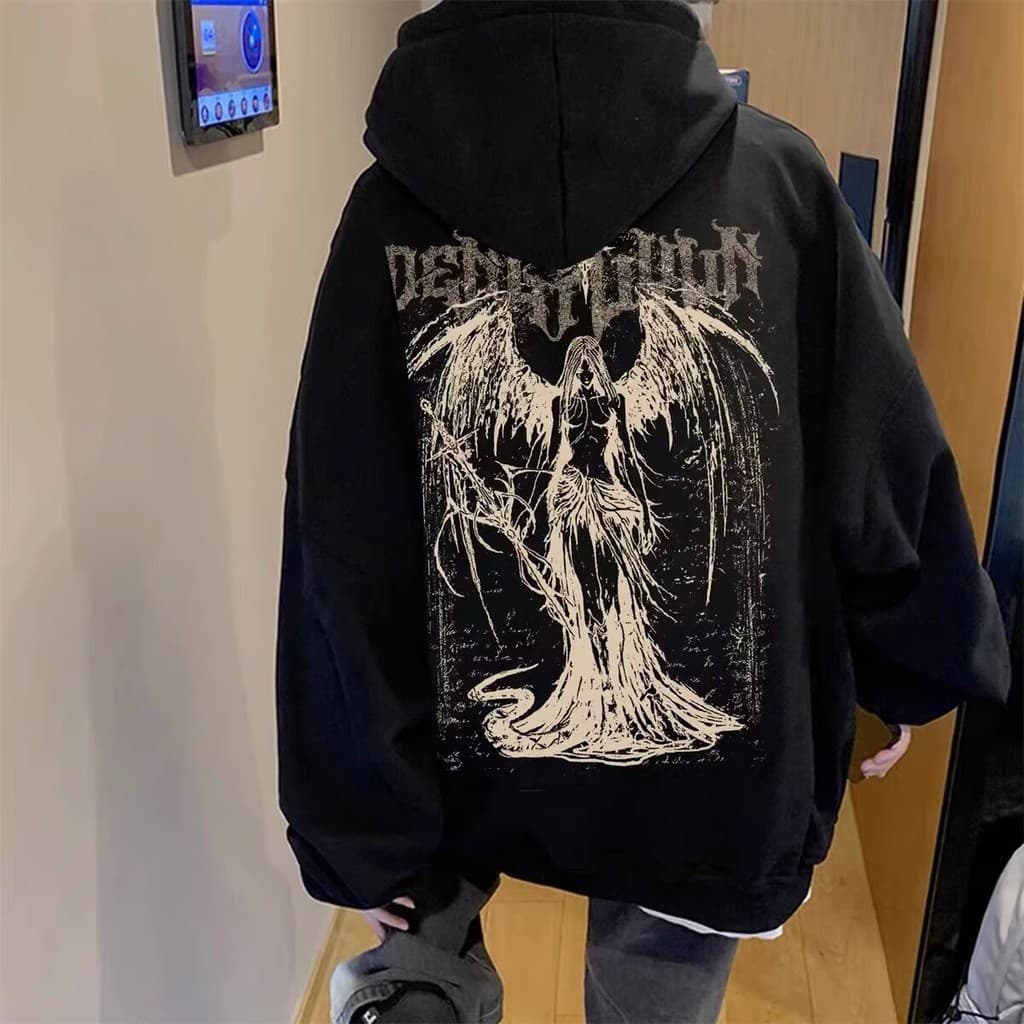 Moletom Com Capuz Hip hop M-5XL , Estampado De anime , De Rua Moderno , Estilo Coreano Solto