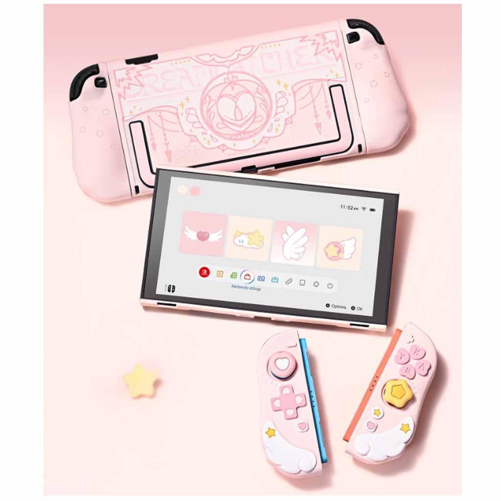 Lindo Conjunto De Capa Protetora Para switch 2 , Placa Traseira De PC Com Capas De Joysticks De Silicone , Inclui 2 Punh