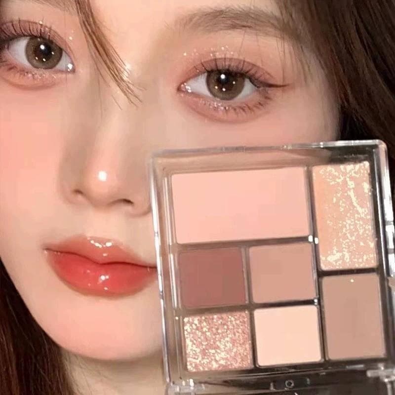 Xiaohongshu mesmo estilo genuíno Qiqiao paleta de sombras mesmo estilo paleta de bochecha lantejoulas Glitter destaque B