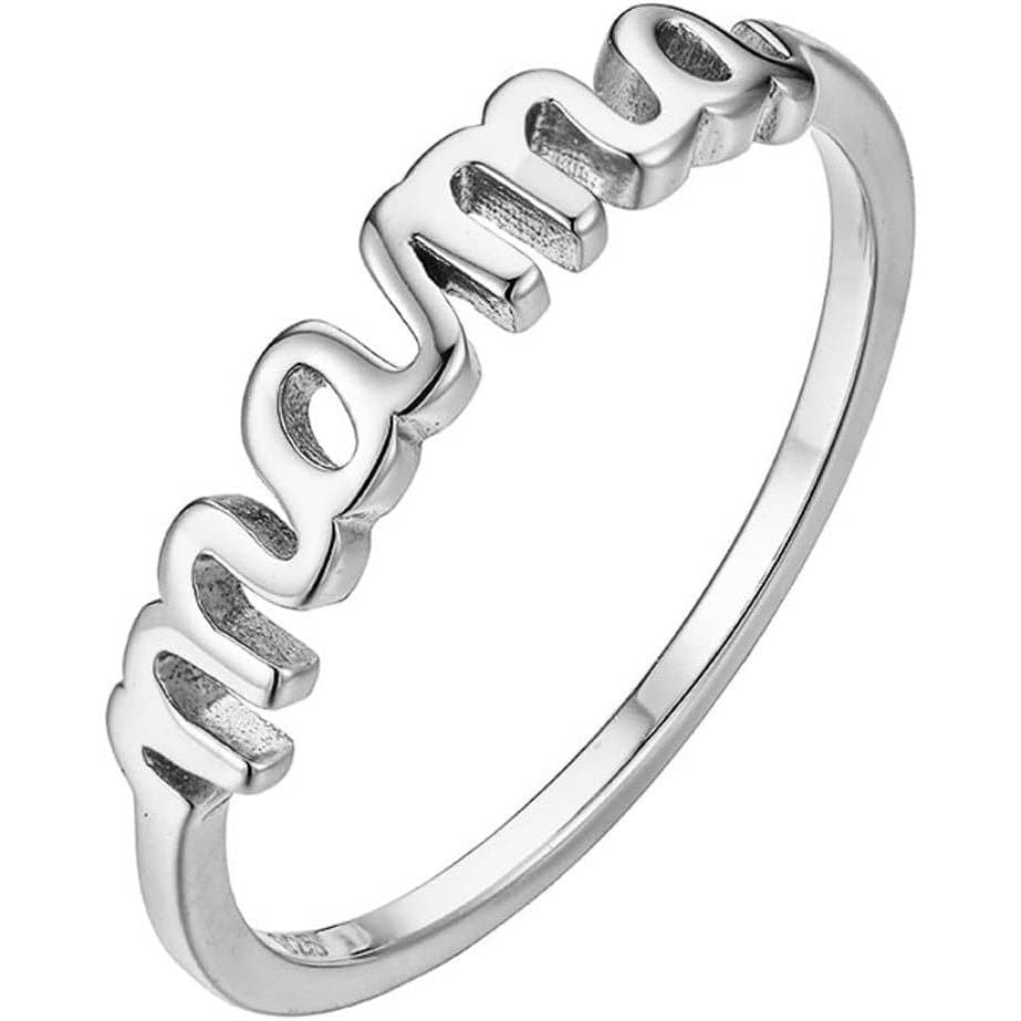 CAITLYNMINIMALIST Anel delicado em prata esterlina banhada a ouro 18K, presente para nova mamãe, avó, esposa TA8B
